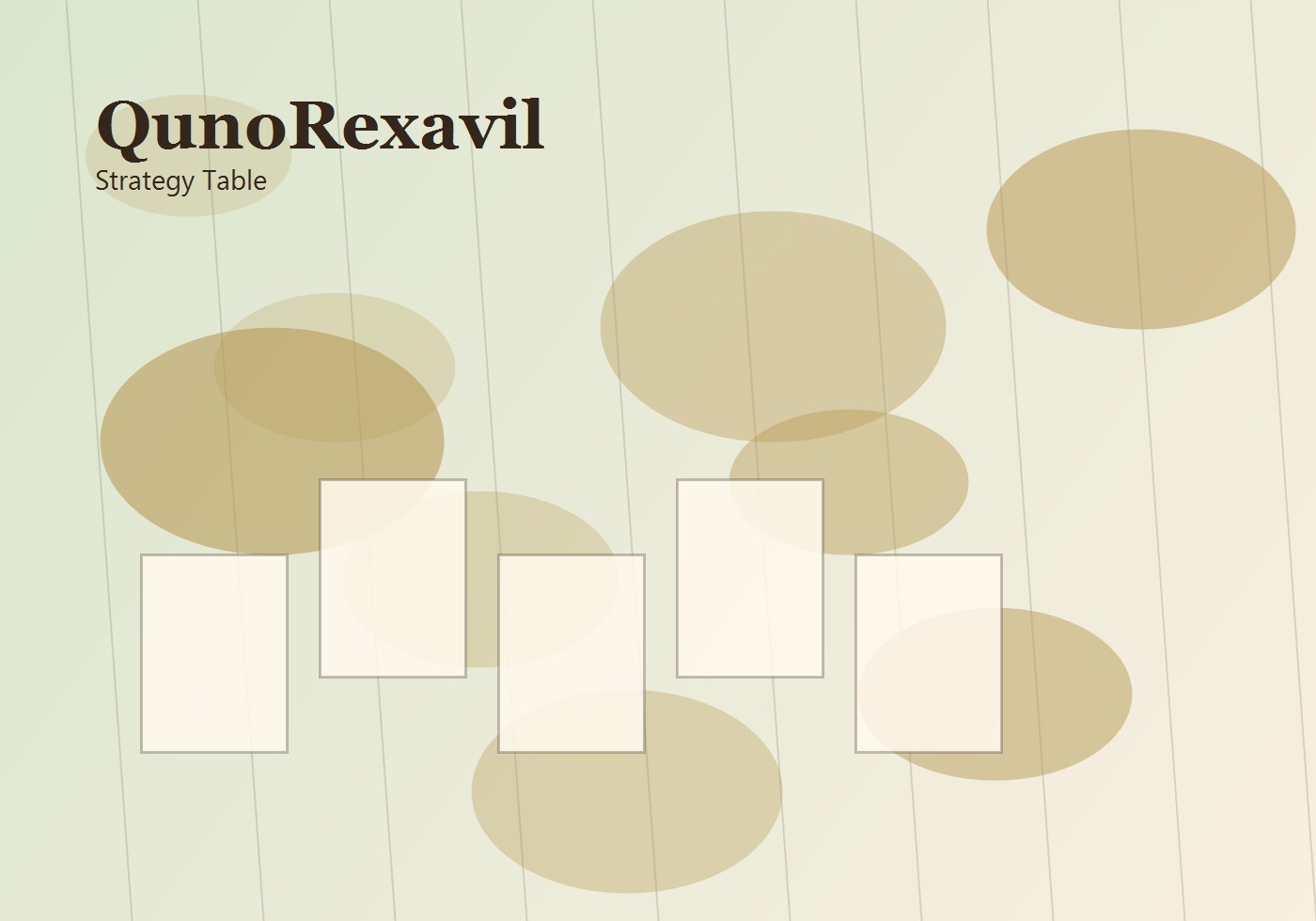 Editorial strategy table with cards, tokens, and warm paper details